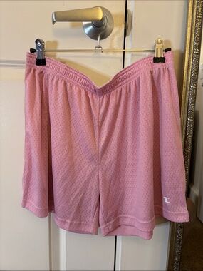 Champion Light Pink Mesh Athletic Shorts